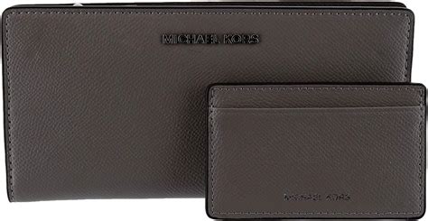 michael michael kors large crossgrain leather slim wallet|Michael Kors slim wallet men's.